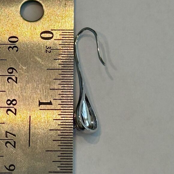 Sterling Silver Amethyst Teardrop Drop Earrings New - Picture 5 of 5